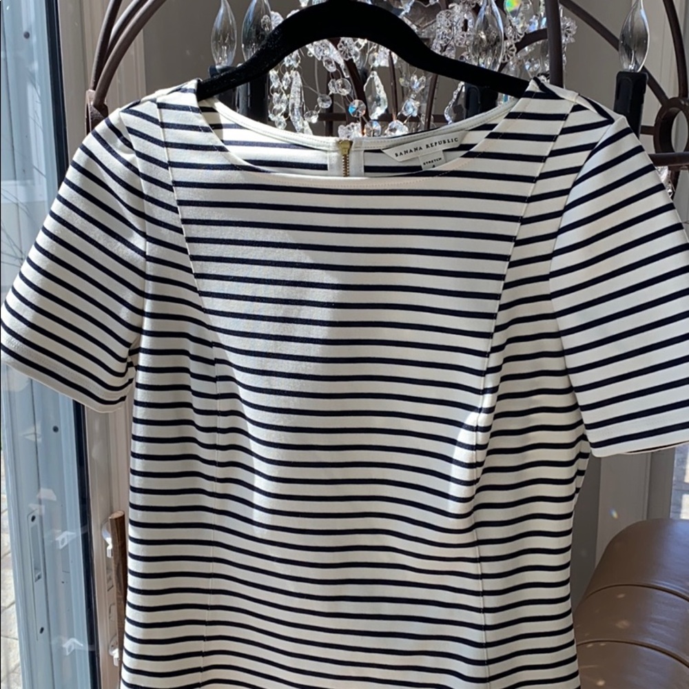 Banana Republic Black & White  Striped Top